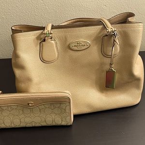 Coach bag/matching wallet